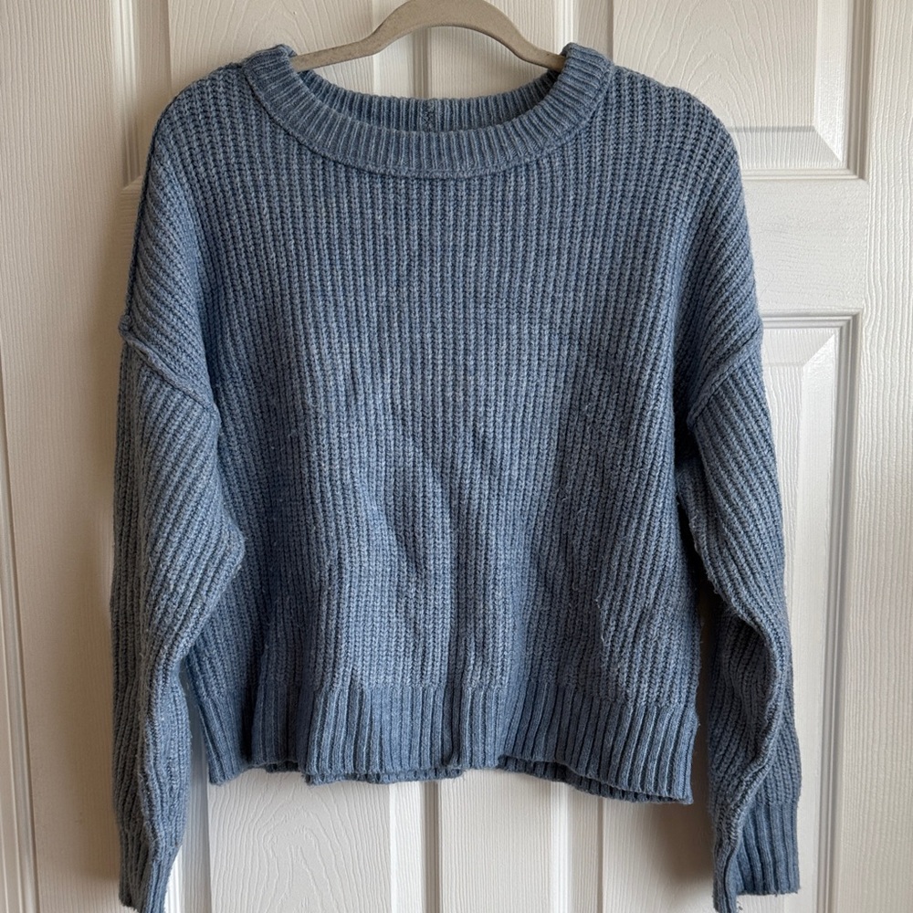 American Eagle Outfitters Light Blue Crew Neck Sweater